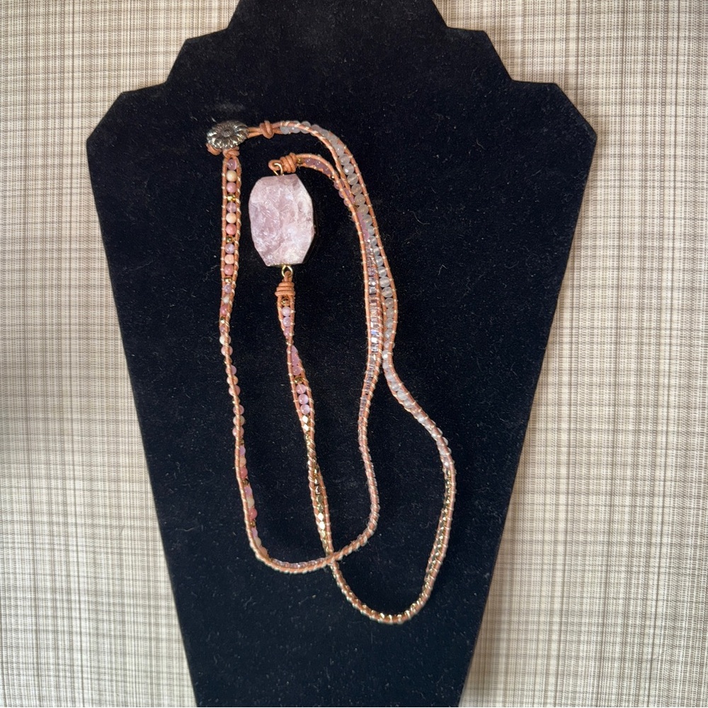 Rose Quartz Beaded Necklace